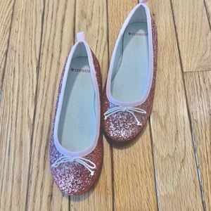 JCrew Crewcuts Glitter Ballet Flats